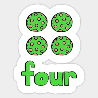 This is the NUMBER 4 Sticker